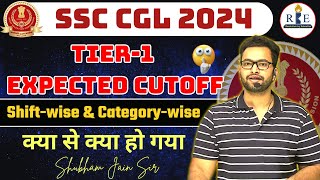 SSC CGL 2024 Tier1 Expected Cutoff Shiftwise and Categorywise by Shubham sir RBE 🙏🏻 [upl. by Tifanie]