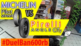 28 BurnOut sebelum Ganti Ban  Michelin Pilot Street VS Pirelli Angel CiTy [upl. by Champ]