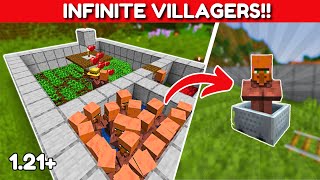 HOW TO MAKE EASIEST VILLAGER BREEDER MINECRAFT JAVA 121 [upl. by Herrle]