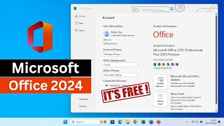 Download Install and Activate Microsoft Office 2024 for FREE Preview Version [upl. by Emee]