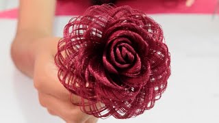 Como hacer una rosa de tela  Dia de las madres  Fabric Flowers Roses Loveluzlop [upl. by Eisak270]