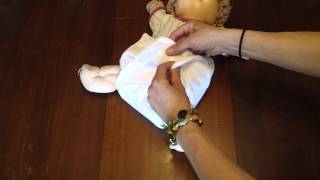 Review How to Put on Prefold Cloth Diaper with Econobum Cover [upl. by Rosenfeld]