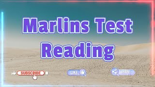 Marlins Test For Seafarer  Reading [upl. by Nnahs]