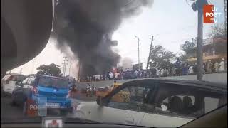 Most Dangerous Fire Accident at Aramghar Circle in Hyderabad [upl. by Aset]