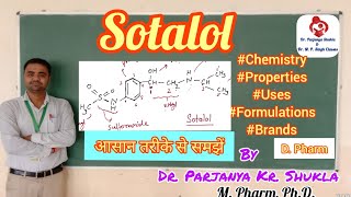 Sotalol  Antiarrhythmic Agents  Pharmaceutical Chemistry  D Pharm [upl. by Refinnaj]