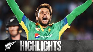 Afridi Stars in Series Opener  HIGHLIGHTS  1st T20  BLACKCAPS v Pakistan 2016 [upl. by Aramoix]