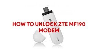 How To Unlock ZTE MF190 Modem  romshillzz [upl. by Ennirac]