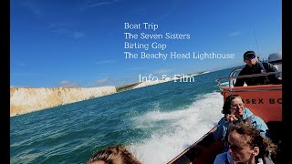 The Seven Sisters Birling Gap and Beachy Head Lighthouse by boat [upl. by Charin310]