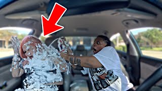 SPRAYING SHAVING CREAM ALL OVER MY GIRLFRIEND REVENGE [upl. by Garv]