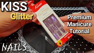 KISS Fashion Glitter Presson Nails purchased dollartree 😉 nails pressonnails diy nailart [upl. by Rosaline]