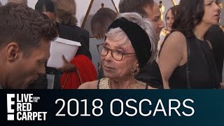 Rita Moreno Wears Her 1962 Oscar Win Dress to 2018 Oscars  E Red Carpet amp Award Shows [upl. by Kerby664]