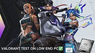 VALORANT TEST ON LOW END PC I5 3RD GENERATION AND NO GPU💀valorant testing [upl. by Annas692]