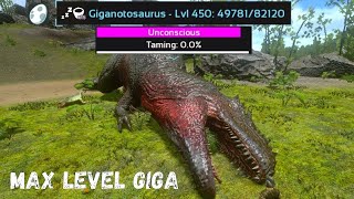 TRAPPING AND TAMMING GIGA MAXIMUM LEVEL ARK SURVIVAL EVOLVED MOBILE [upl. by Baecher]