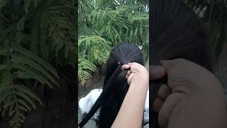 beautiful hairstyle for school long hair girls hair hairstyles youtubeshorts shorts shortvideo [upl. by Adnomal]