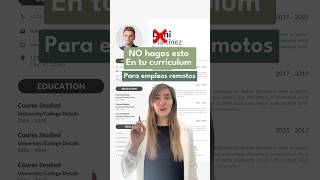 Curriculum para trabajo remoto trabajoremoto cvexitoso [upl. by Schiro]