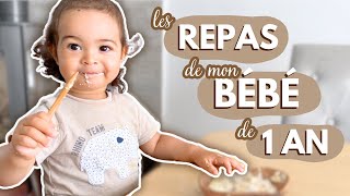 Une Journée dans lASSIETTE de BÉBÉ 1 an avec Recettes [upl. by Nessim671]