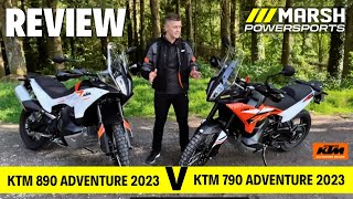 KTM Adventure Bike Review  890 Adventure 2023 V 790 Adventure 2023 [upl. by Namyh221]