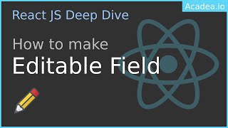 Ep36  Editable Field in React [upl. by Chrissa]