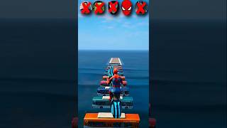 😍🤣Which superhero bike jump better l hulk spiderman superman batman gta5 [upl. by Zigmund852]