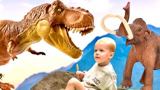 Roaring Dino Adventure with Alex Explore a Jurassic Dinosaur Park [upl. by Anivad293]