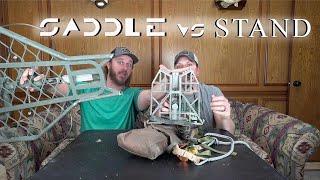 TREE STAND vs SADDLE  Pros and Cons of Hunting in Each and Which We Prefer [upl. by Kirbie]