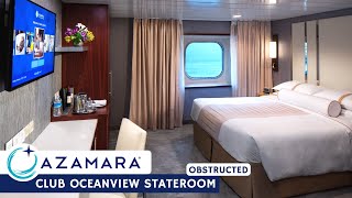 Azamara Quest  Club Ocean View Stateroom Obstructed Tour amp Review 4K  Azamara Club Cruises [upl. by Huebner]