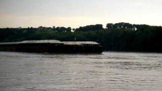 Approaching Mississippi River Barge [upl. by Adniralc]