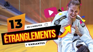 Les 13 Étranglements ShimeWaza et variante du Judo en 2 minutes ️🥋😱😱 [upl. by Pihc]