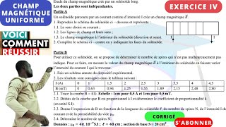 Champ magnétique B Tracer de courbe et BfI Exo4CorrigéSolénoïde [upl. by Ronoel]