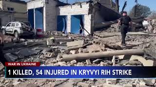 Missile attack leaves 1 dead more than 50 injured in central Ukrainian city of Kryvyi Rih [upl. by Nate]