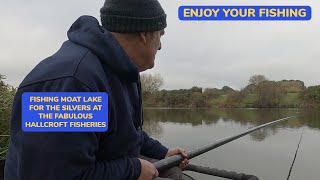 FISHING MOAT LAKE FOR THE SILVERS AT THE FABULOUS HALLCROFT FISHERIES [upl. by Rfinnej]