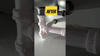 Replaced old leaking double sink trapplumber plumbing plum 2024 shorts short viralvideo [upl. by Killigrew]