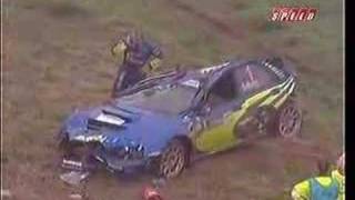 Rally Germany 2004 Petter Solbergs Huge Hinkelsteine Crash [upl. by Ivette]