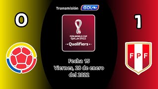 Colombia 0 vs Perú 1  Partido Completo Gol Caracol  Clasificatorias CONMEBOL 2022 Fecha 15 [upl. by Acimaj]