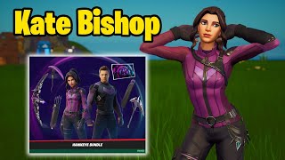 Kate Bishop Skin Gameplay  Review in Fortnite [upl. by Ahsieker]