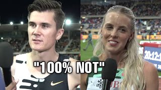 Jakob Ingebrigtsen and Keely Hodgkinson Interview [upl. by Reahard]