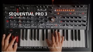 Sequential Pro 3 Demo I No Talking  Custom Patches [upl. by Beeck768]