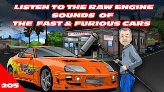 LISTEN TO THE RAW SOUNDS OF THE MAIN FAST AND FURIOUS CARS [upl. by Thorman]