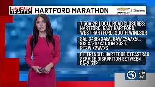 Eversource Martford Marathon road closures scheduled [upl. by Klos282]