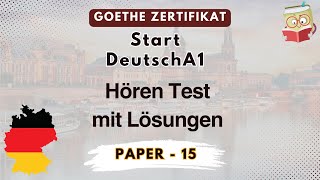 Hören A1 Goethe Exam ModellTest Practice material Paper  15  Zertifikat Deutsch A1 listening Part [upl. by Florella]