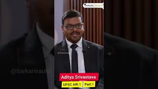 UPSC Topper Interview 2024  Aditya Srivastava Rank 1 Interview Part1 [upl. by Vivle152]