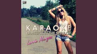 What Part of No In the Style of Lorrie Morgan Karaoke Version [upl. by Sallie]