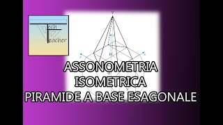 📐COME FARE LASSONOMETRIA ISOMETRICA DI UNA PIRAMIDE A BASE ESAGONALE 📐 [upl. by Ayhtin]