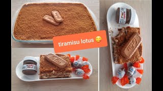 tiramisu speculoos sans œufs 😋 تيراميسو بزبدة اللوتس الكرانشي بدون بيض لذيذ وسريع التحضير 😋😋 [upl. by Oidacra]