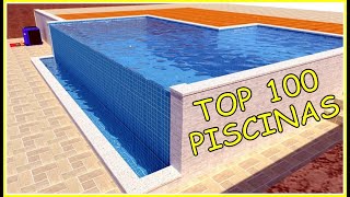 TOP 100 PISCINAS DE ALVENARIA [upl. by Reldnahc319]