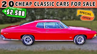 Bygone Gems  20 CHEAP Classic Cars For Sale from Original Owners Today [upl. by Lhamaj679]