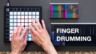 Finger Drumming on Launchpad X and ROLI BLOCKS Studio Editions [upl. by Knowle]