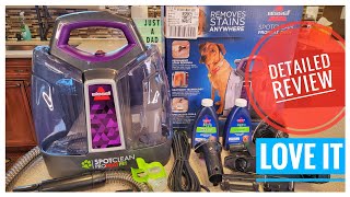 REVIEW BISSELL Spot Clean ProHeat Pet Portable Carpet Cleaner 2513W [upl. by Okir]