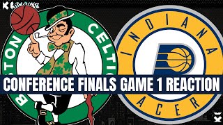 NBA PLAYOFFS CELTICS VS PACERS GAME 1 REACTION  CONFERENCE FINALS [upl. by Roseline]