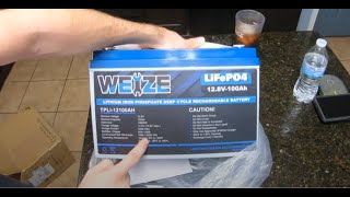 Amazon Lifepo4 100 ah battery Weize unboxing [upl. by Noit]